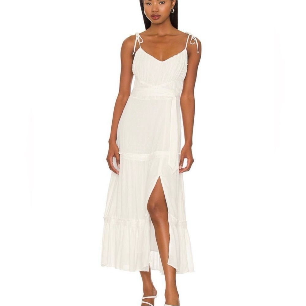 NWT Paige Inesa Midi Dressin White